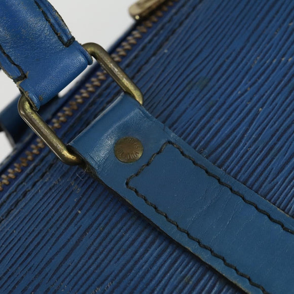 LOUIS VUITTON Epi Keepall 50 Boston Bag Vintage Blau M42965 LV Auth 163435