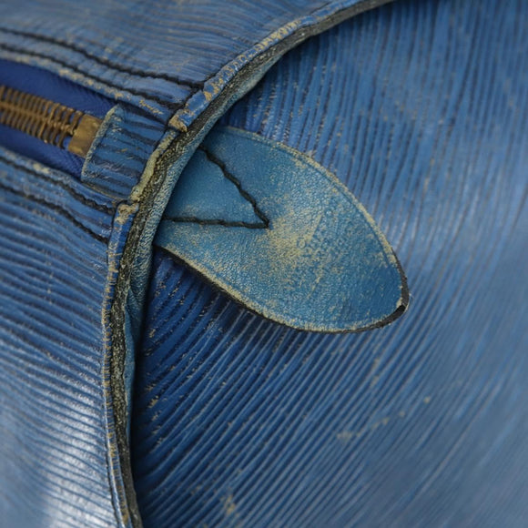 LOUIS VUITTON Epi Keepall 50 Boston Bag Vintage Blau M42965 LV Auth 163435