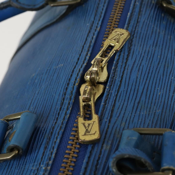 LOUIS VUITTON Epi Keepall 50 Boston Bag Vintage Blau M42965 LV Auth 163435