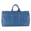 LOUIS VUITTON Epi Keepall 50 Boston Bag Vintage Blau M42965 LV Auth 163435-2