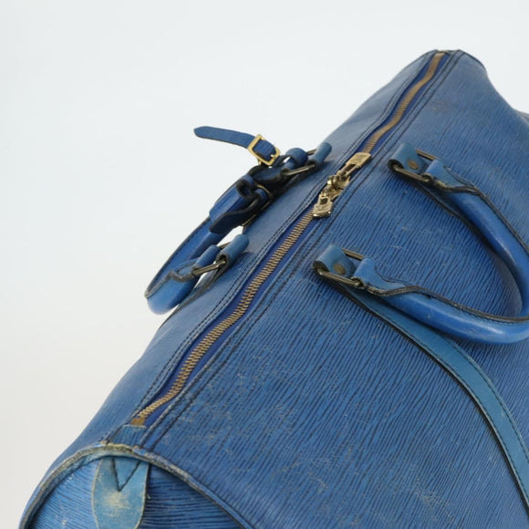 LOUIS VUITTON Epi Keepall 50 Boston Bag Vintage Blau M42965 LV Auth 163435