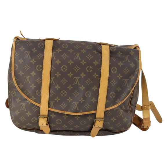 LOUIS VUITTON Monogram Saumur 43 Shoulder Bag M42252 LV Auth 163436