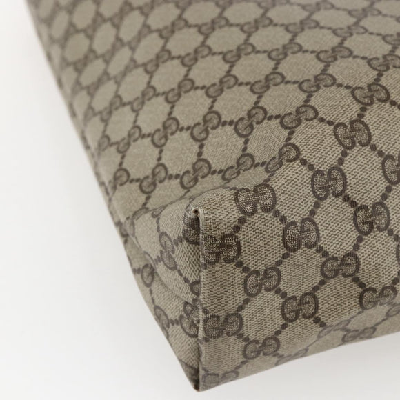 GUCCI GG Supreme Web Sherry Line Tote Bag PVC Beige Gold 40 02 003 Auth 163446