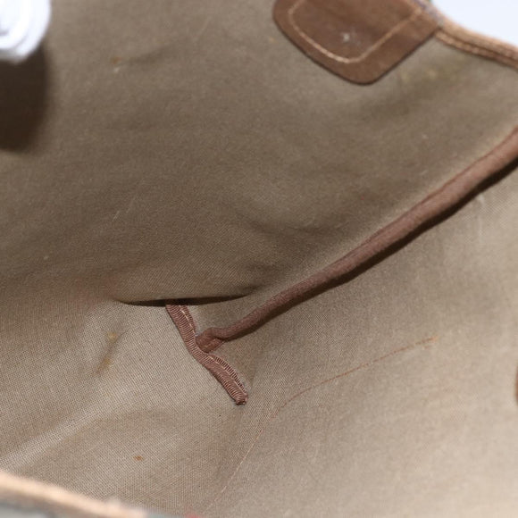 GUCCI GG Supreme Web Sherry Line Tote Bag PVC Beige Gold 40 02 003 Auth 163446