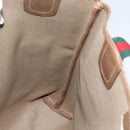 GUCCI GG Supreme Web Sherry Line Tote Bag PVC Beige Gold 40 02 003 Auth 163446-17