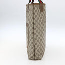 GUCCI GG Supreme Web Sherry Line Tote Bag PVC Beige Gold 40 02 003 Auth 163446-5