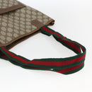 GUCCI GG Supreme Web Sherry Line Tote Bag PVC Beige Gold 40 02 003 Auth 163446-7