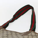 GUCCI GG Supreme Web Sherry Line Tote Bag PVC Beige Gold 40 02 003 Auth 163446-8