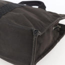 HERMES Her Line Tote MM Hand Bag Canvas Gray Auth 163451-9
