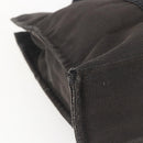 HERMES Her Line Tote MM Hand Bag Canvas Gray Auth 163451-14