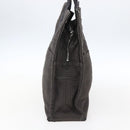 HERMES Her Line Tote MM Hand Bag Canvas Gray Auth 163451-3