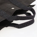 HERMES Her Line Tote MM Hand Bag Canvas Gray Auth 163451-7