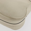 Salvatore Ferragamo Gancini Shoulder Bag Leather Ivory Silver Auth 163453-13