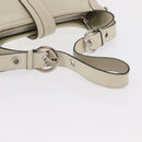 Salvatore Ferragamo Gancini Shoulder Bag Leather Ivory Silver Auth 163453-7