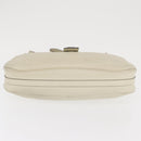 Salvatore Ferragamo Gancini Shoulder Bag Leather Ivory Silver Auth 163453-9