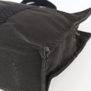 HERMES Her Line Tote MM Hand Bag Canvas Gray Auth 163456-10