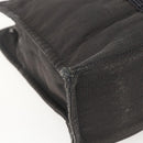 HERMES Her Line Tote MM Hand Bag Canvas Gray Auth 163456-13