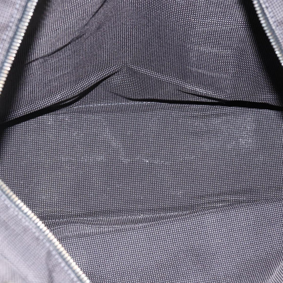 HERMES Her Line Tote MM Hand Bag Canvas Gray Auth 163456