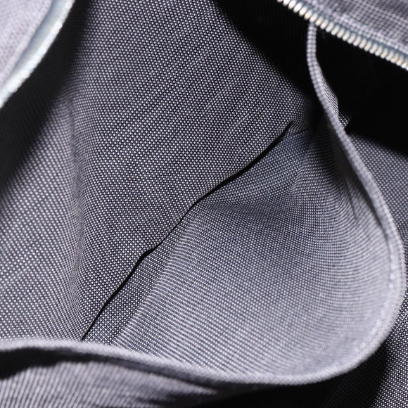 HERMES Her Line Tote MM Hand Bag Canvas Gray Auth 163456