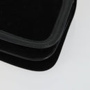 Salvatore Ferragamo Gancini Shoulder Bag Suede Black Gold Auth 163457-12