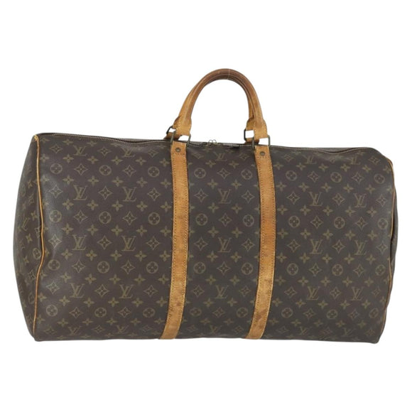 LOUIS VUITTON Monogram Keepall 60 Boston Bag M41422 LV Auth 163458