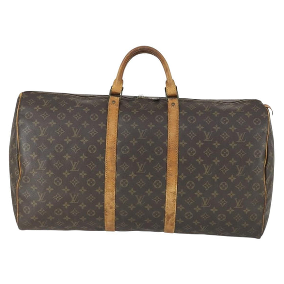 LOUIS VUITTON Monogram Keepall 60 Boston Bag M41422 LV Auth 163458
