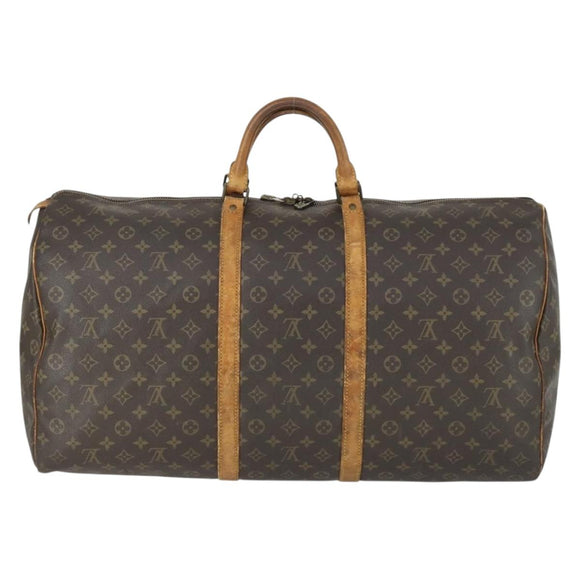 LOUIS VUITTON Monogram Keepall 60 Boston Bag M41422 LV Auth 163458