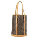 LOUIS VUITTON Monogram Bucket GM Shoulder Bag M42236 LV Auth 163459-1