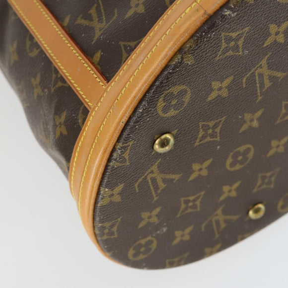 LOUIS VUITTON Monogram Bucket GM Shoulder Bag M42236 LV Auth 163459