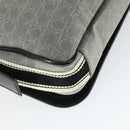 Salvatore Ferragamo Gancini Shoulder Bag PVC Canvas Gray Silver Auth 163461-16
