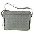 Salvatore Ferragamo Gancini Shoulder Bag PVC Canvas Gray Silver Auth 163461-2