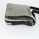 Salvatore Ferragamo Gancini Shoulder Bag PVC Canvas Gray Silver Auth 163461-3