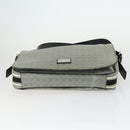 Salvatore Ferragamo Gancini Shoulder Bag PVC Canvas Gray Silver Auth 163461-5