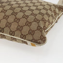 GUCCI GG Canvas Sherry Line Shoulder Bag Beige Gold 144388 Auth 163466-15