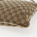 GUCCI GG Canvas Sherry Line Shoulder Bag Beige Gold 144388 Auth 163466-16