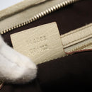 GUCCI GG Canvas Sherry Line Shoulder Bag Beige Gold 144388 Auth 163466-12