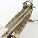 GUCCI GG Canvas Sherry Line Shoulder Bag Beige Gold 144388 Auth 163466-6