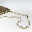 GUCCI GG Canvas Sherry Line Shoulder Bag Beige Gold 144388 Auth 163466-7