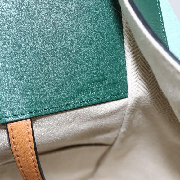 LOEWE Hammock Hand Bag Leather Light Blue Silver Auth 163467SAM