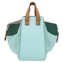 LOEWE Hammock Hand Bag Leather Light Blue Silver Auth 163467SAM-2