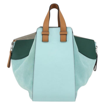 LOEWE Hammock Hand Bag Leather Light Blue Silver Auth 163467SAM - 0