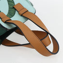 LOEWE Hammock Hand Bag Leather Light Blue Silver Auth 163467SAM-7