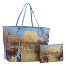 LOUIS VUITTON Masters Collection TURNER Neverfull MM Bag Blue LV Auth 163470SM-1