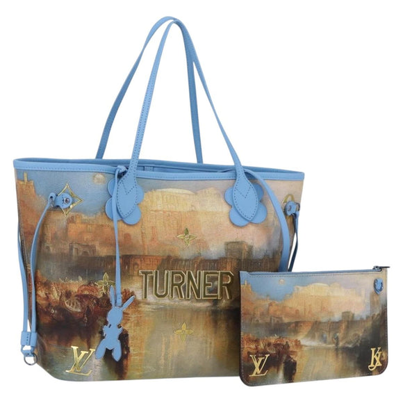 LOUIS VUITTON Masters Collection TURNER Neverfull MM Bag Blue LV Auth 163470SM