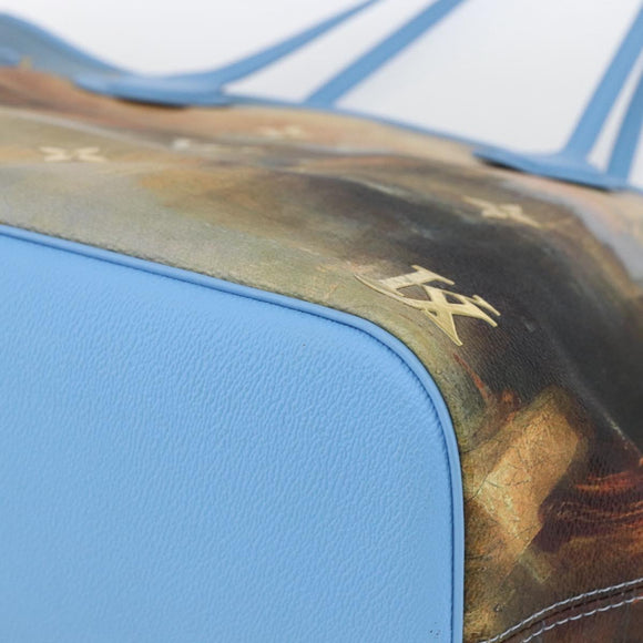 LOUIS VUITTON Masters Collection TURNER Neverfull MM Bag Blue LV Auth 163470SM