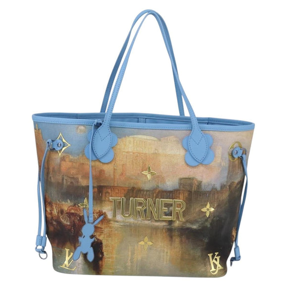 LOUIS VUITTON Masters Collection TURNER Neverfull MM Bag Blue LV Auth 163470SM