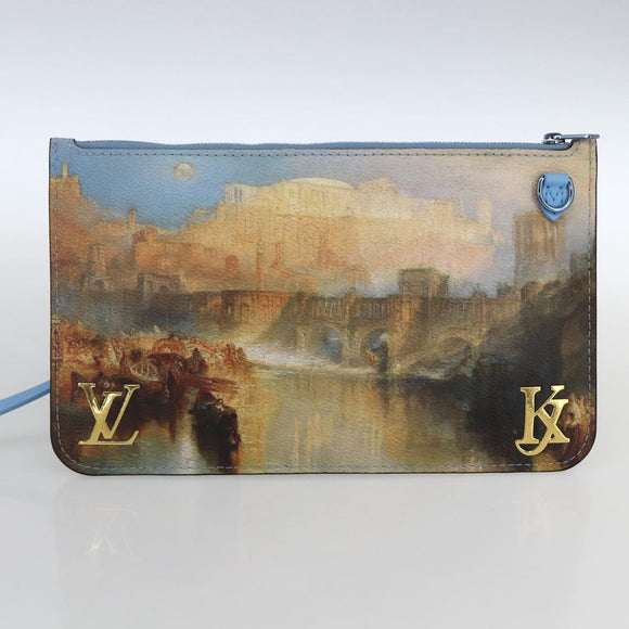 LOUIS VUITTON Masters Collection TURNER Neverfull MM Bag Blue LV Auth 163470SM