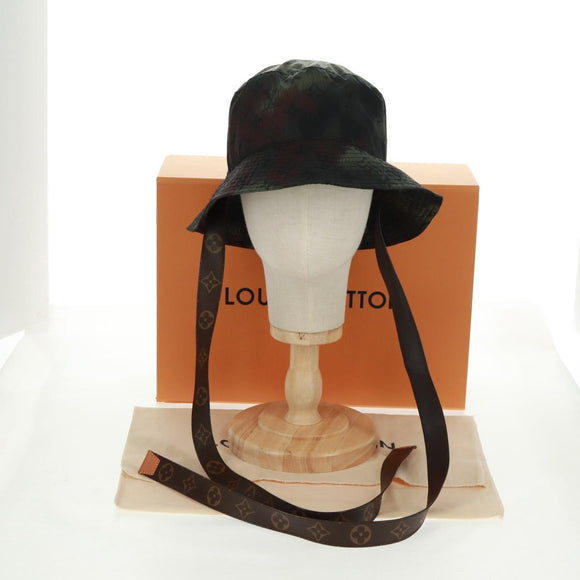 LOUIS VUITTON Bonney Cut Hat Nylon Khaki MP2726 LV Auth 163472SAM