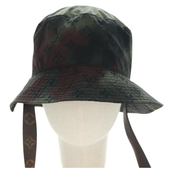 LOUIS VUITTON Bonney Cut Hat Nylon Khaki MP2726 LV Auth 163472SAM