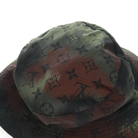 LOUIS VUITTON Bonney Cut Hat Nylon Khaki MP2726 LV Auth 163472SAM